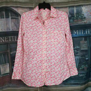 Cats print long sleeve button down shirt